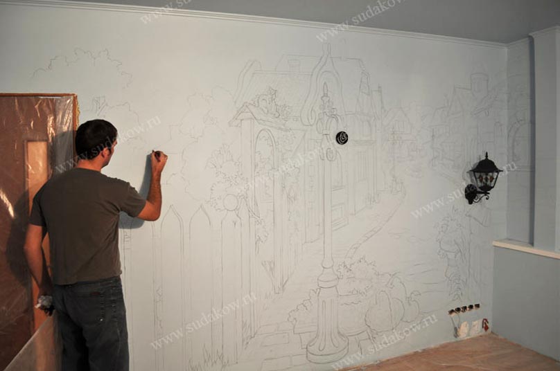 рисунок для росписи стен