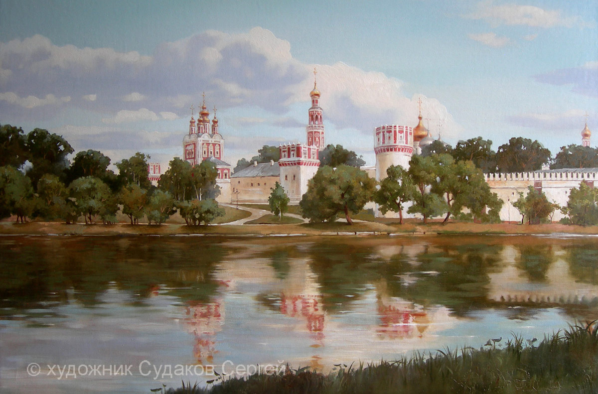 пейзаж картина новодевичий монастырь
