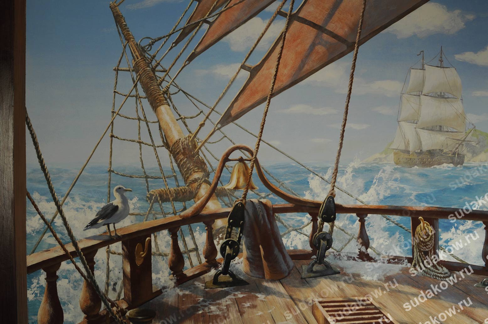 рисунок палуба корабля
