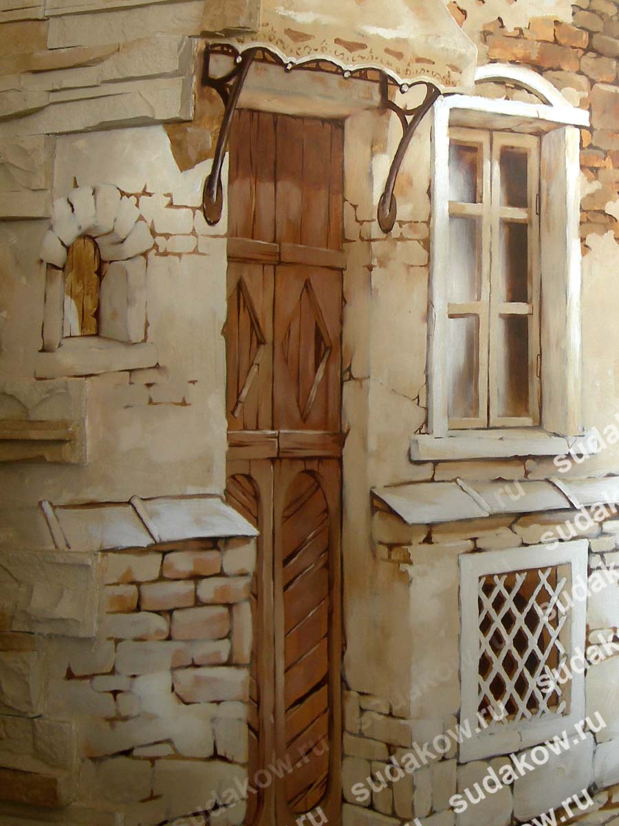 нарисованная дверь