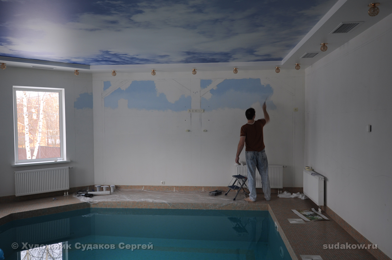 бассейн росписи стен