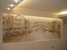 Монохромный рисунок Венеция